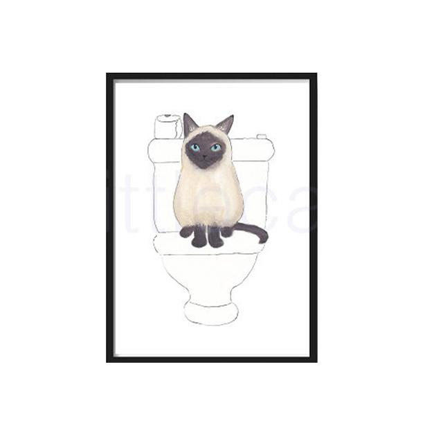 Cat Print Bath Time Cat Canvas Painting Print Wall Art Bathroom Decor Bathtub Bath Tub Wall Art Print Cat Lover Gift Unframed