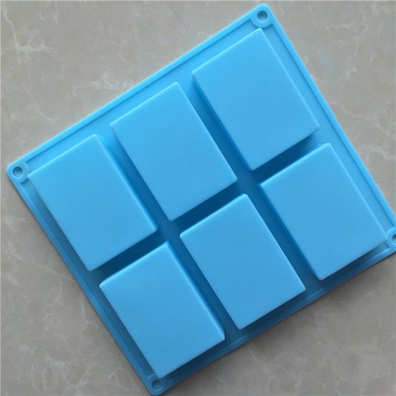 Ckae Mold DIY Handmade Rectangular Soap Silicone Cake Mold Handmade Cold Soap Mold Making Soap 100g