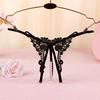 Sexy Water-Soluble Butterfly Bead Open Crotch Thong 3346