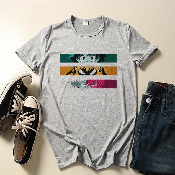 New Japanese Anime My Hero Academia T-Shirt Cool Short Sleeve Cartoon Printed Tee Shirt Tops