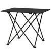 Folding Camping Table, Lightweight Metal Picnic Table with Carry Bag, Foldable Table for Outdoor Camping, Picnic, Hiking, BBQ, Fishing, Black