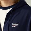 Reebok Logo Casual Fashion Comfortable Hoodie Jacket Unisex Outerwear Navy-Blue 24FRE101UGN2