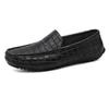 Casual Leather Shoes Street Style Men's Loafers Punk Style Moccasins Breathable Slip on Footwear Comfy Business Male Boat Shoes