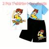 Fashion Anime Football Boy Game Print Outdoor Street Kids T-shirt and Shorts Summer Home Casual Outfit Boy and Girl's Sports Set