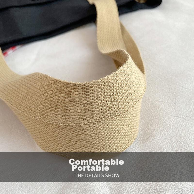 40000KM Retro Style Canvas Bag, Artistic Style, Shoulder Bag, Versatile Commuter Tote Bag