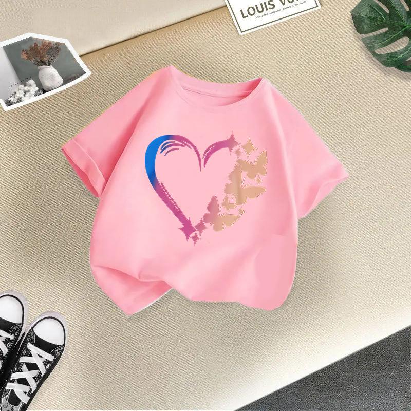 Kid T Shirt Love Printed Children T-shirt Kids 100% Cotton Clothes Tshirt Tops Tee Boys Girls Baby Tee 2-13Y