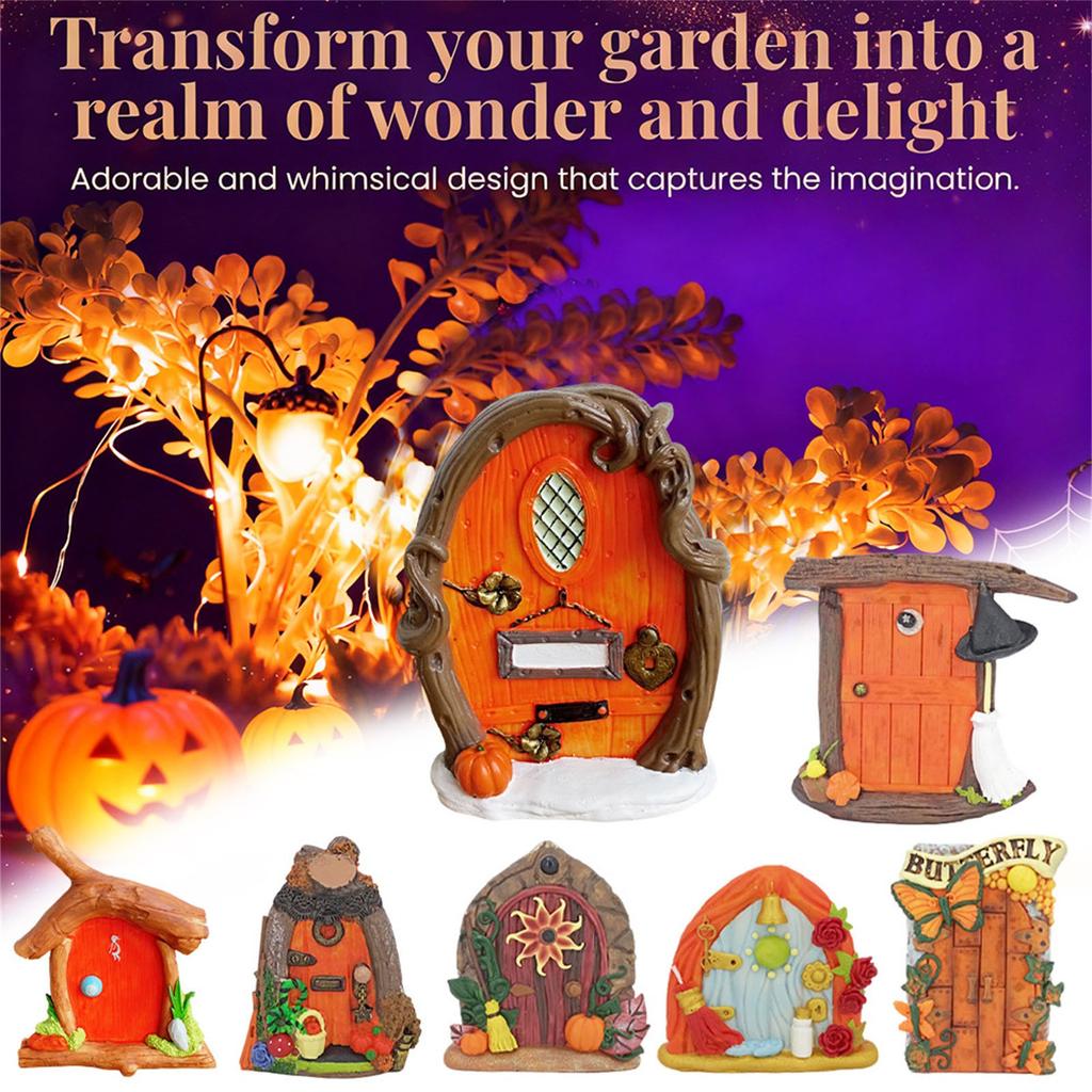 Wall Decorative Gate - Colorful Resin Leprechaun Garden Decorative Gate - Decorative Tree Stump Decoration Decorative House For Outdoor Patio Garden