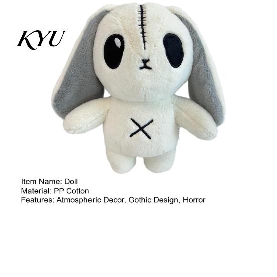 Creepy Cute Bunny Toy Halloween Horror Plush Toy, Rabbit Stuffed Animal Unique Photography Prop Doll for Kids, Soft Collectible Figurine Party