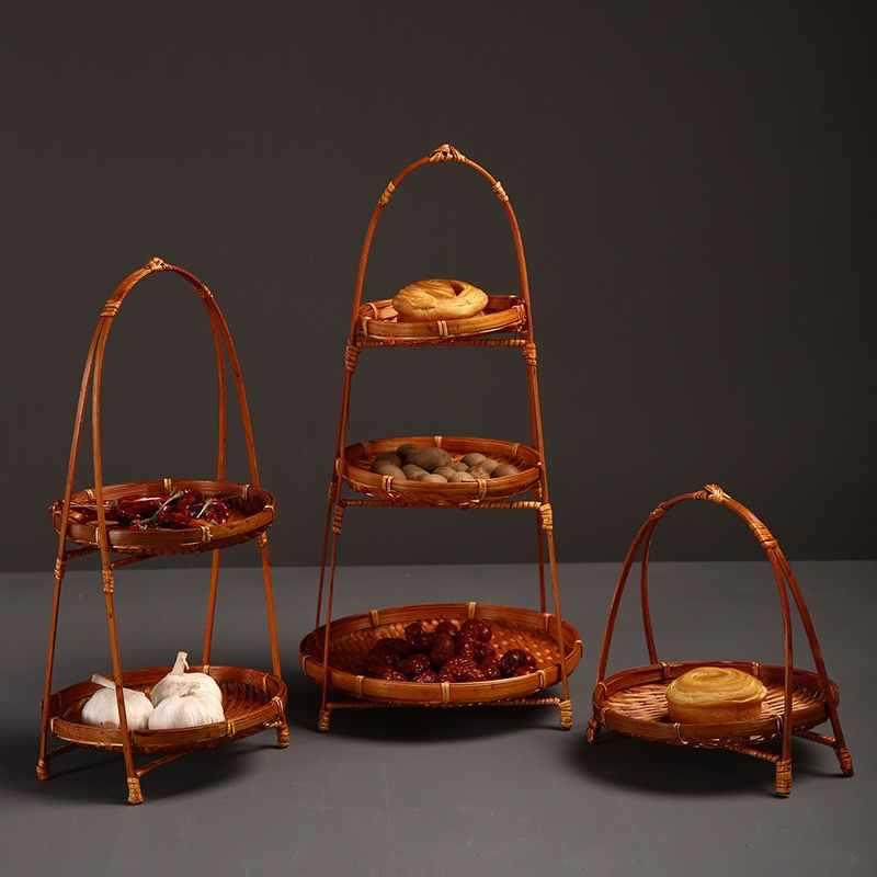 Wooden Multi-Compartment Tea Tray & Snack Plate