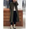 Xiaohe Women's Wool Blend Single-Breasted Long Trench Coat