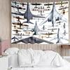 Aircraft Wall Hanging Tapestry Wall Cloth Tapestries Decor Wall Bedroom Decoration