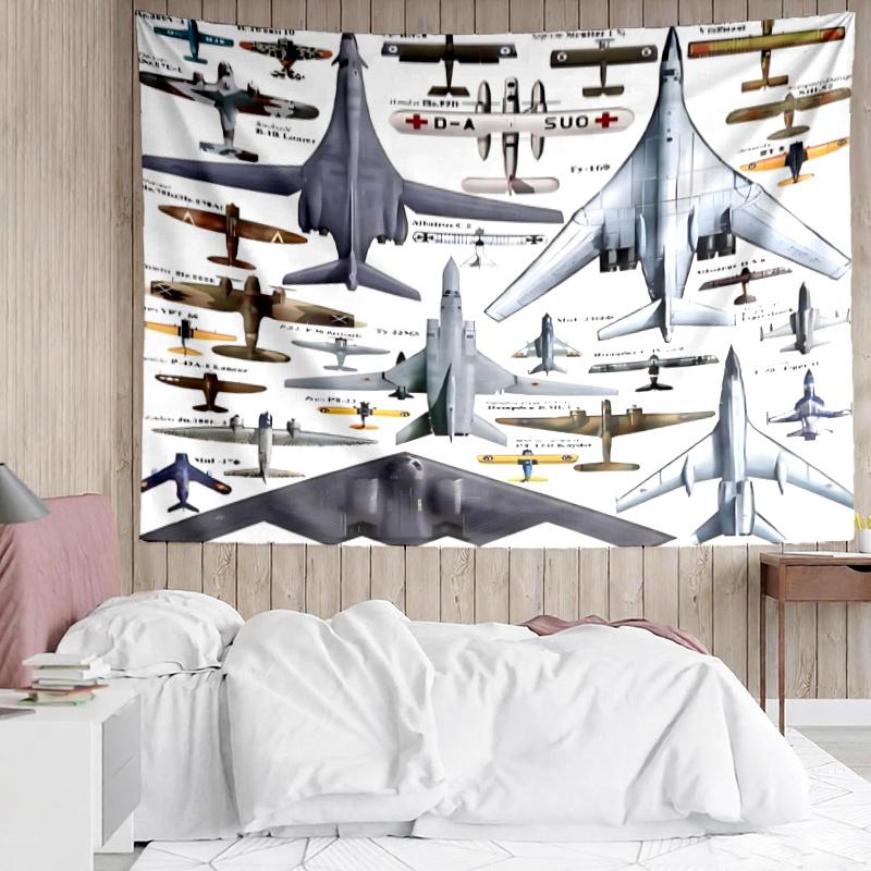 Aircraft Wall Hanging Tapestry Wall Cloth Tapestries Decor Wall Bedroom Decoration