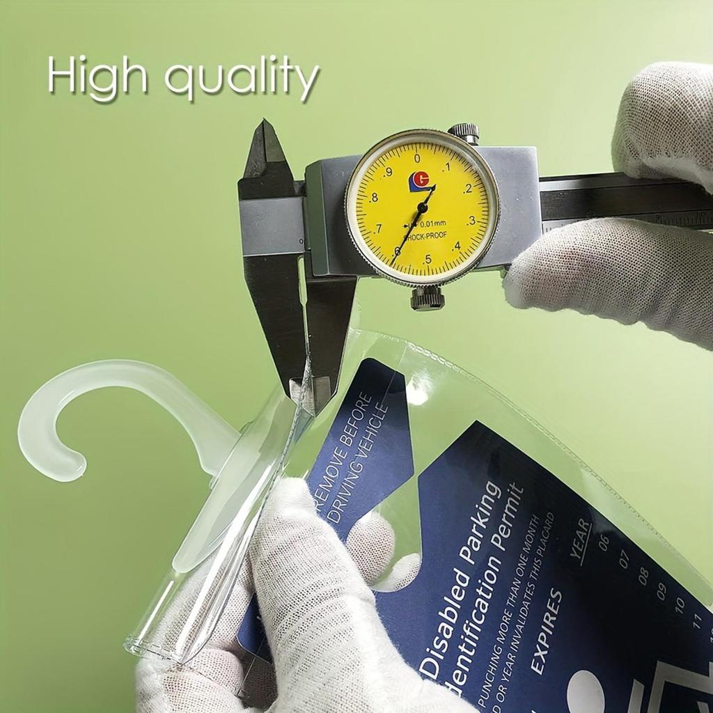 Disability Placard Holder For Car Car Hanger Cover For Handicap Placard Protective Cover Tags Protector For Vehicles Tips Rear