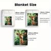 Deer in forest plush blanket animal print soft cozy blanket nature wildlife design flannel blanket home decor gift for nature
