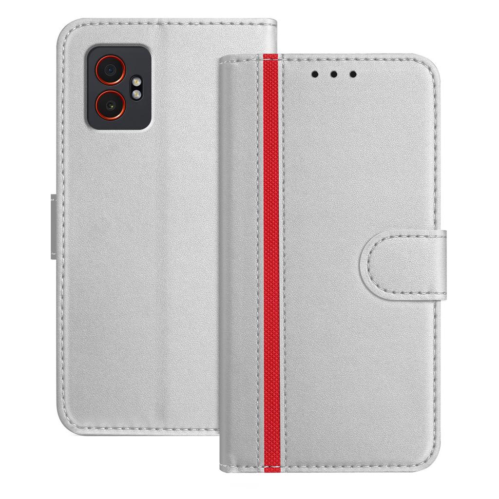 For Samsung Galaxy XCover7 Pro Phone Cases Wallet Stand Color Splicing Leather Cover with Magnetic Clasp