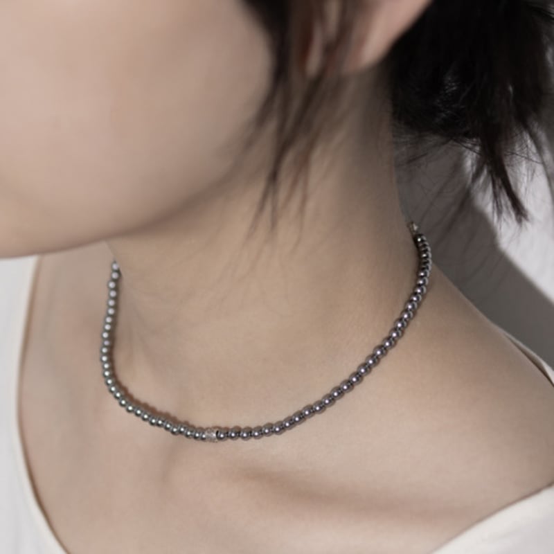 Kiee Oshimu (Silver 925) 304 Dark Silver Necklace