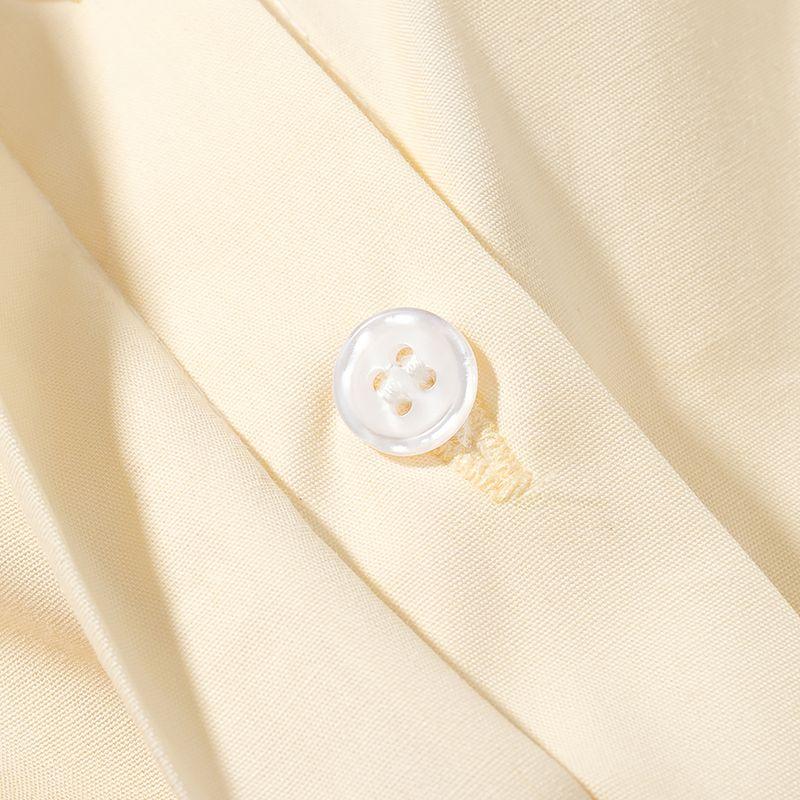 Kaslead New Women clothes Western Style Fashion Temperament Simple Cotton Cloth Solid Dress