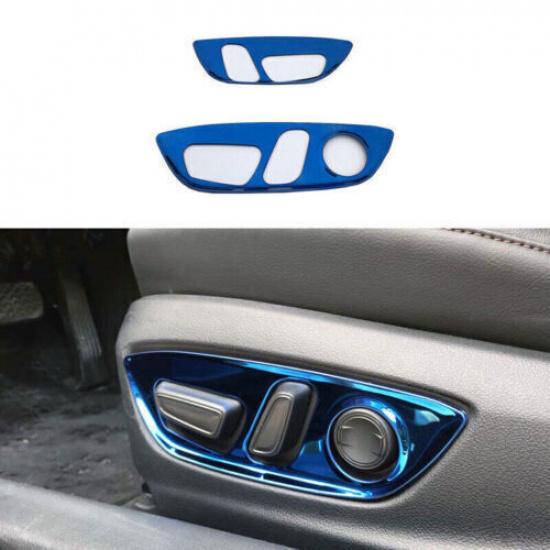 Titanium For Toyota Camry 2018- Blue Electric Seat Adjust Panel Cover Trim