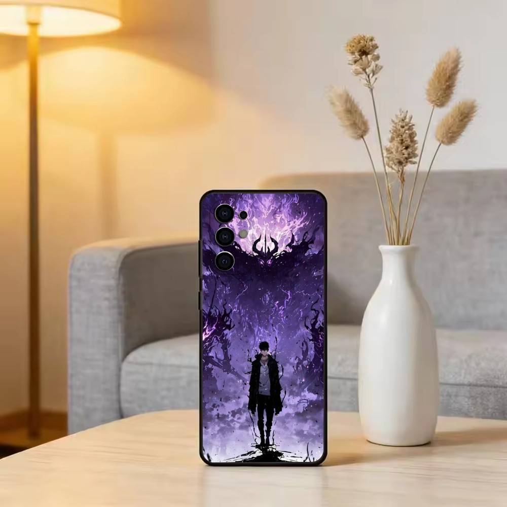 

Solos S-Sung J-Jin woo Leveling Phone Case Black Silicone Soft For Samsung S25,S24,S21,S22,S23,S30,Ultra,S20,Plus,Fe,Lite Samsung S30plus5G