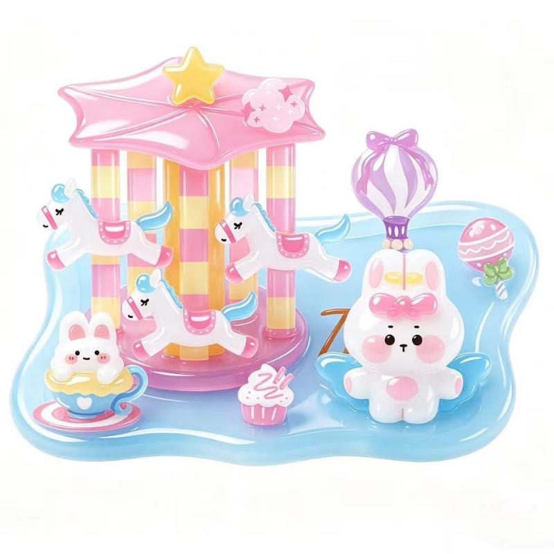 3D Stacked Crystal Stickers Cute Animal Pattern Non-Toxic Safe Decals for Girls Boys Birthday Gifts Classroom Prizes