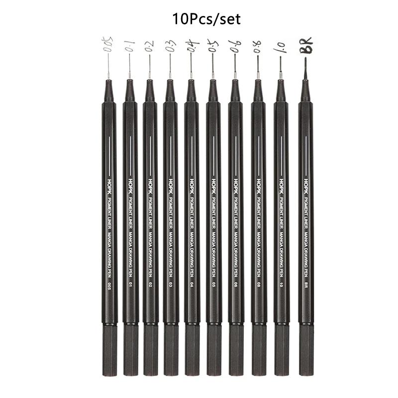 Handlettering Pennen, Kalligrafie Brush Pen, Pigment Liner Micron Pen Zwarte Markers Set voor Kunstenaar Schets, Technisch, Beginners
