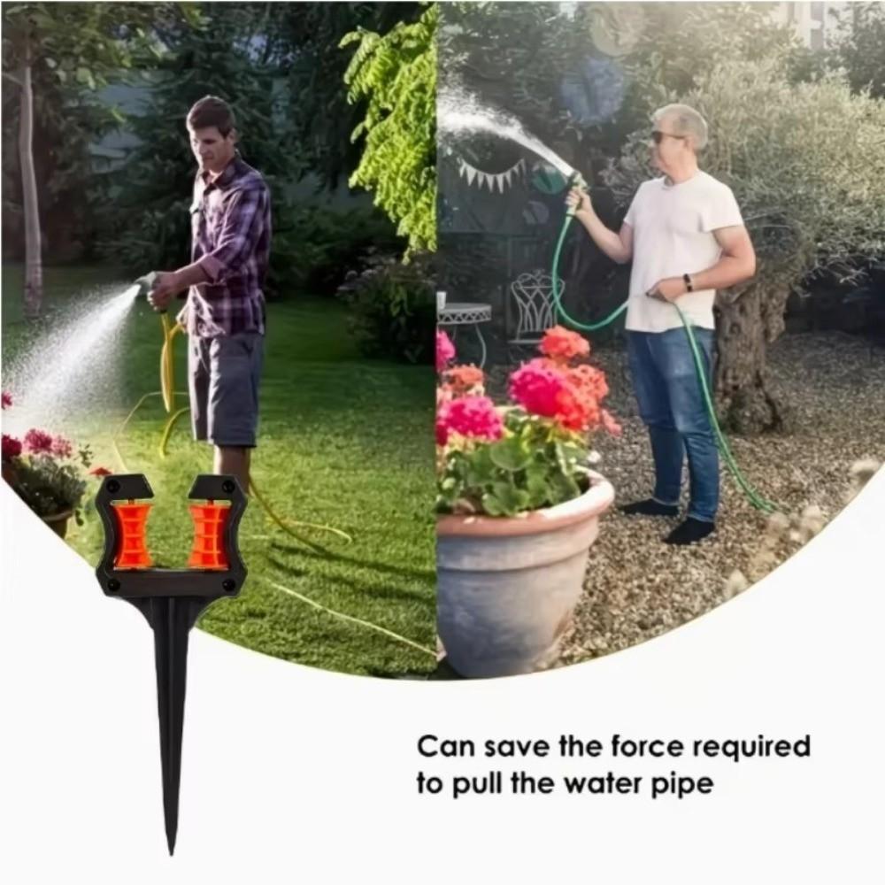 2Pcs Roller Wheel Garden Hose Guide Stake Ground Spike Lawn Hose Holder Water Pipe Guide Flower Bed