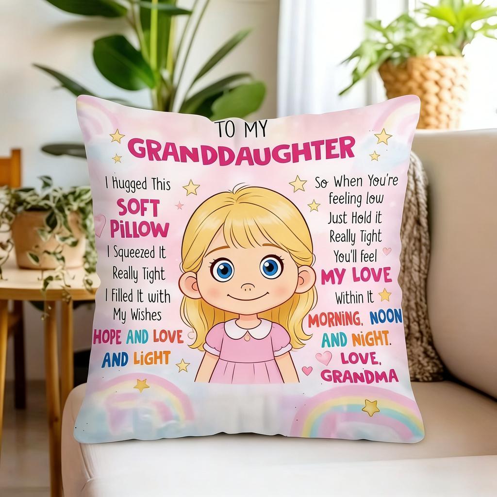Cute Girl Room Decorative Pillowcase Granddaughter Gift Double-Sided Printed Children'S Bedroom Decorative Cushion Cover Cute Pi