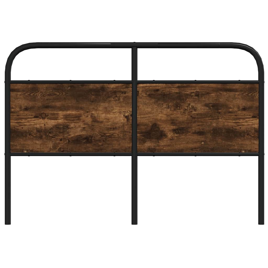 Replacement Headboard Smoked Oak 140 cm Steel and Wood Based Material