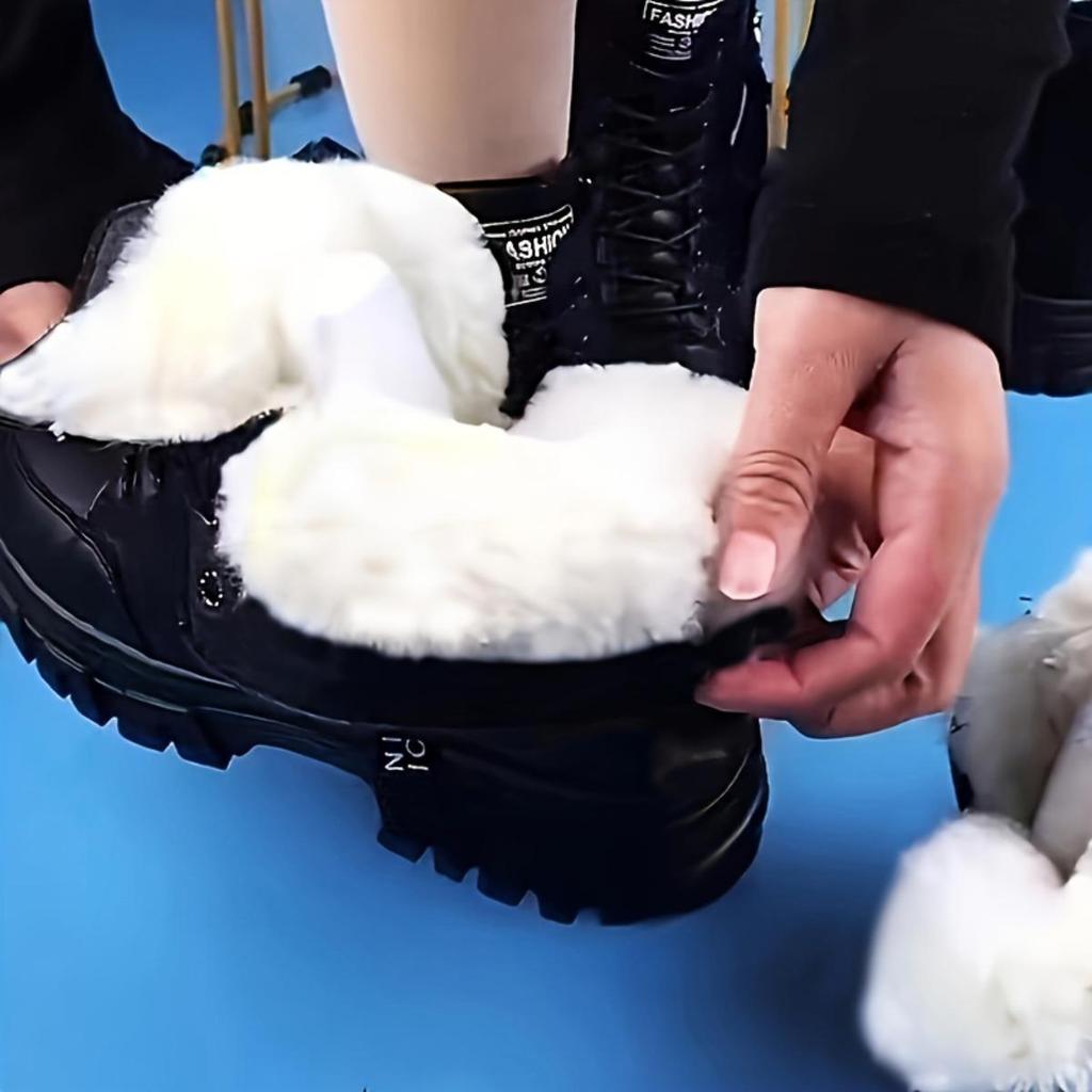 New Women's Velvet Martin Boots Warm Short Boots with Velvet Inner Anti Slip Flat Boots Women's Boots