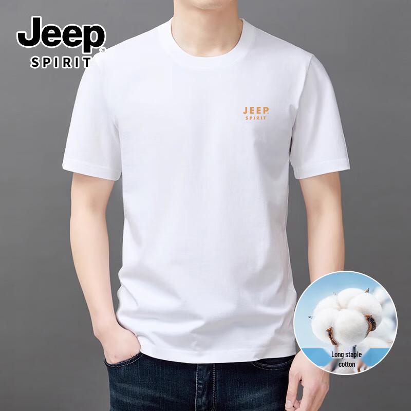 

Чоловіча бавовняна футболка JEEP SPIRIT з коротким рукавом, важка 4XL