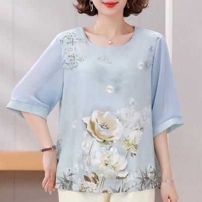 Plus Size Women's Blouse, Elegant Half Sleeve Loose Casual Summer Top (4XL-8XL)