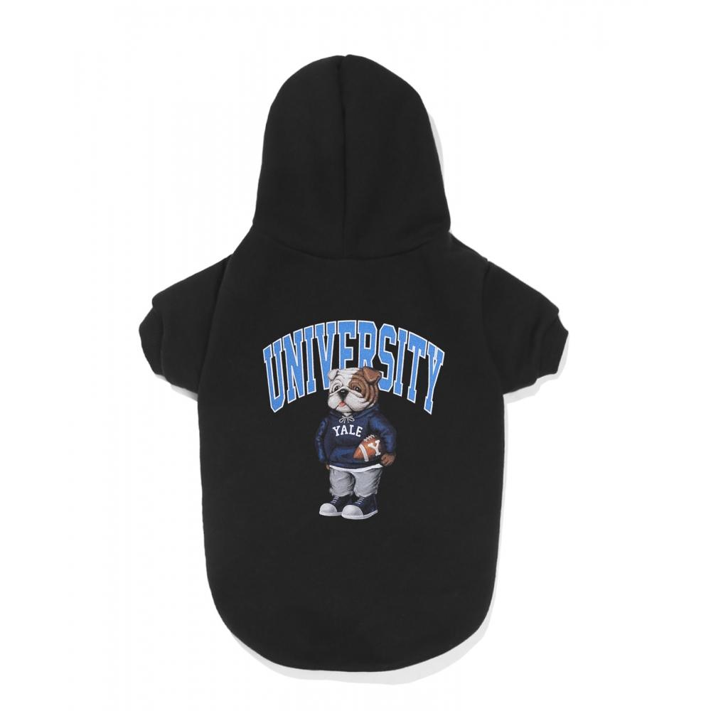 

YALE UNIVERSITY DAN DOGGY HOODIE BLACK BLUE