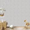Wallpaper Cubes in shades of gray with a 3D effect 50x1000