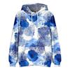 Tie Dye Hoodie Women Unisex Trippy Psychedelic Swirl Pattern Pullover Soft Streetwear Hooded Sweatshirt with Pocket for Festival