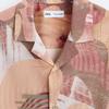 Zara Color Block Comfortable Loose Lightweight Short Sleeve Shirt Men shirts Pink 4416021-620