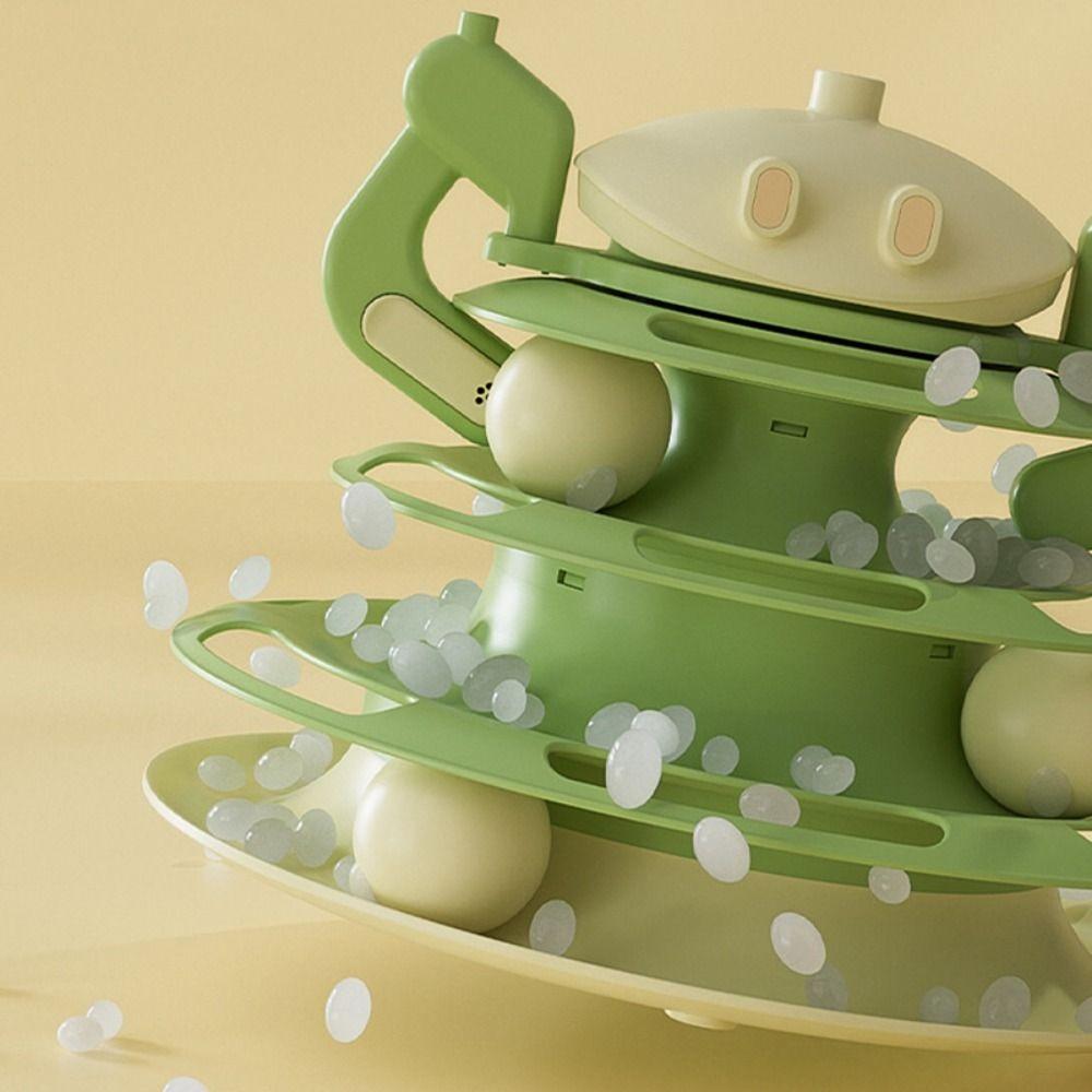 3 Layer Cat Toy Tower Interactive Stimulating Cat Treat Dispenser Entertaining Physical Exerciser Kitten Indoor Use