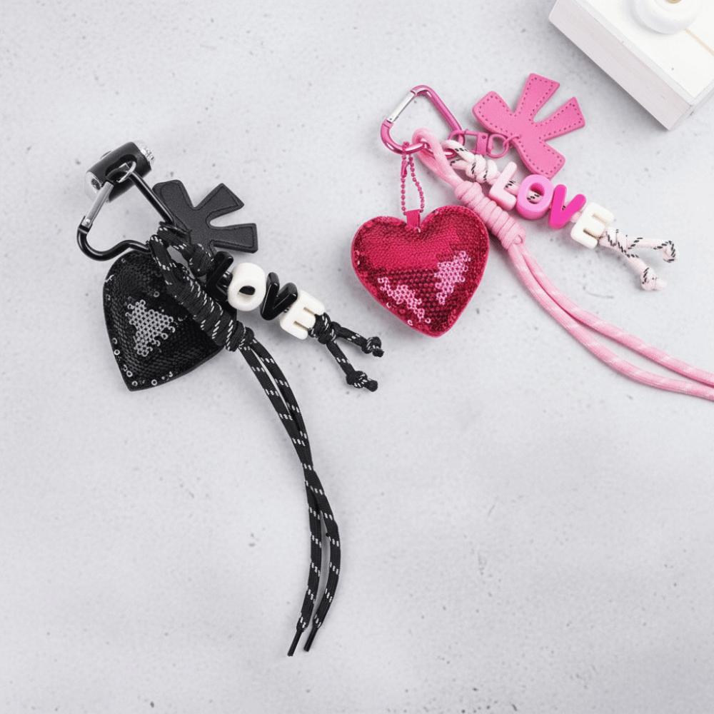 Key Ring Love Pendant Bag Accessories Braided Rope Pendant Love Keychain  Car Key Pendant