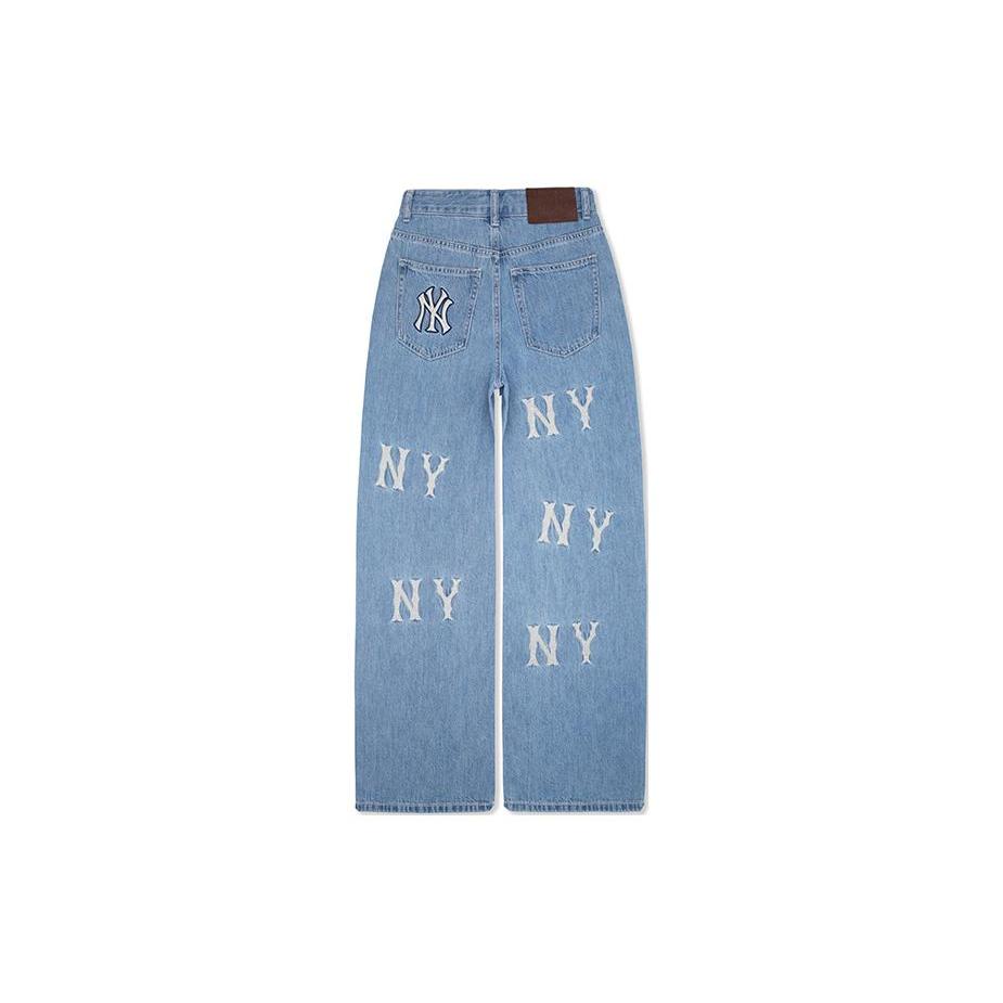 New MLB New York Yankees SS24 Jeans Women's Light Blue 3FDPB0241-50BLL