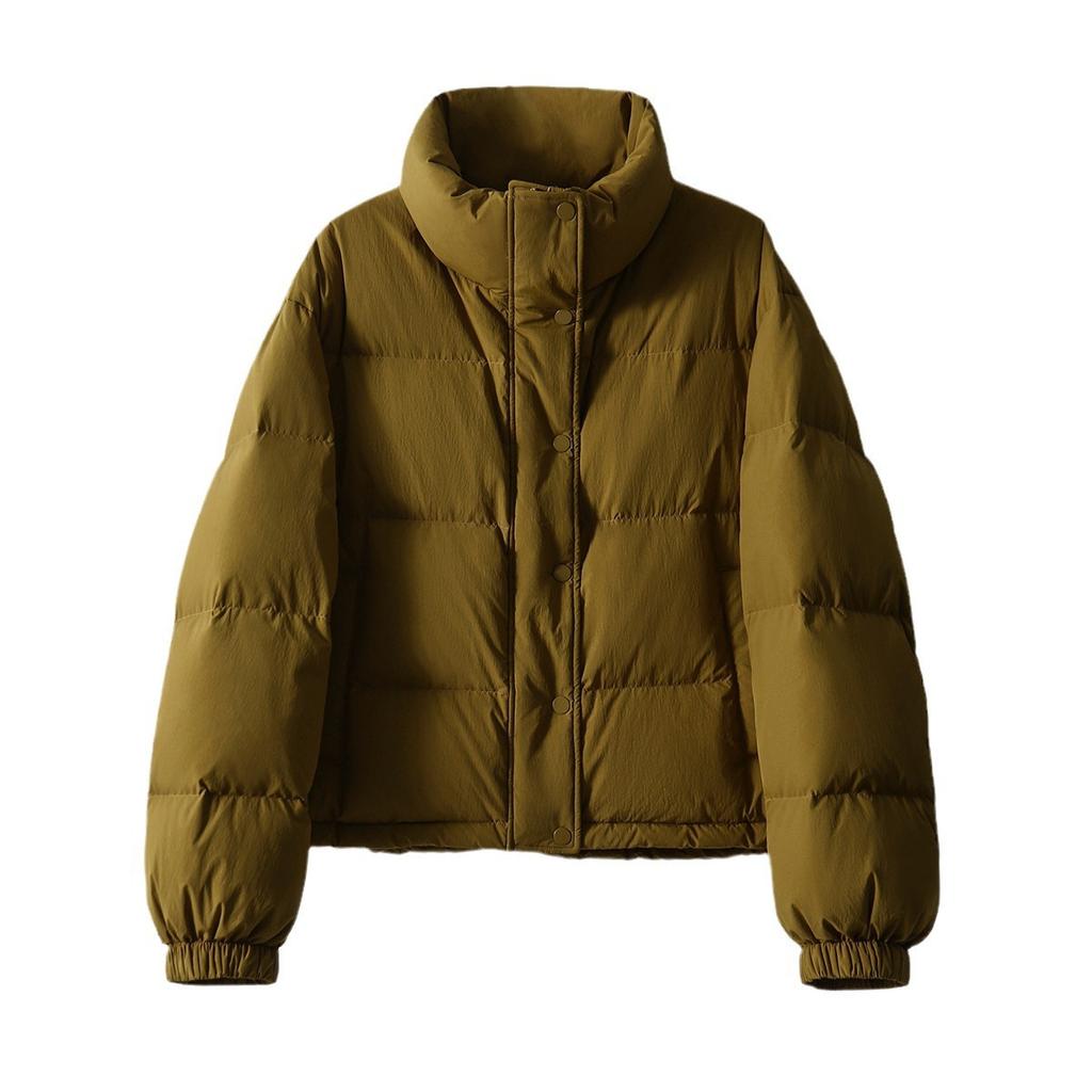 High-end White Goose Down Bread Clothes, Stand-up Collar Goose Down Clothes, Down Jackets for Women, Short Pinghu Women's Clothing for Winter.