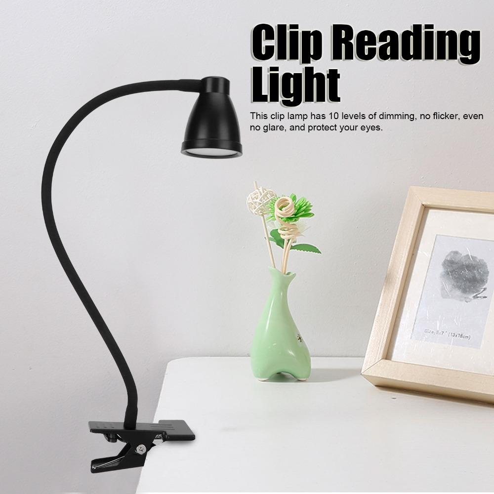USB Powered Clip Reading Light 5W LED Reading Light Simple Desk Lamp  Studying