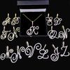 Collana Pendente Lettera Iniziale Z in Corsivo con Zirconi alla Moda per Donna Collana con Cordino Alfabeto in Cristallo Lucido Gioielli Hip Hop