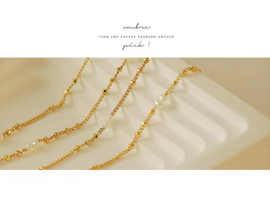 Luxurious Baby Freshwater Pearl Necklace - Trendy 2024 Clavicle Chain with Spacer Beads