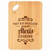 Planche À Découper - PLANETEE - Meilleur Quand Alexis Cuisine - Bambou - 30x20x1 Cm - Trou D'accroche 24 Mm