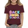 Children's Casual and Fashionable Round-Neck Printed Short-Sleeve Top for Back-to-School
