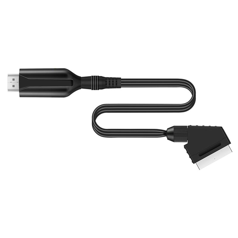 SCART to  Cable Adapter Portable 720P / 1080P Video Audio Converter Cord 3.28ft Length