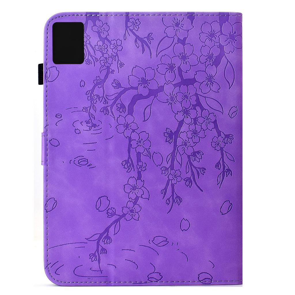 Θήκη για Lenovo Tab M9 με Αποτύπωμα Κερασιάς, Βάση, Υποδοχές Καρτών, Δερμάτινο Κάλυμμα Tablet με Αυτόματο Ύπνο/Εγρήγορση