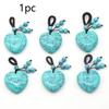 1PC 30mm Llavero Corazón de Piedra Natural Piedra de Cristal Curativo Cuarzo Rosa Joyería Borla Llavero Amuletos para Bolsos