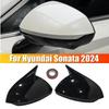 OX Horn Rearview Mirror Cap Side Mirror Cover Exterior Sticker Wing Trims Car Accessories For Hyundai Sonata 11th 2024