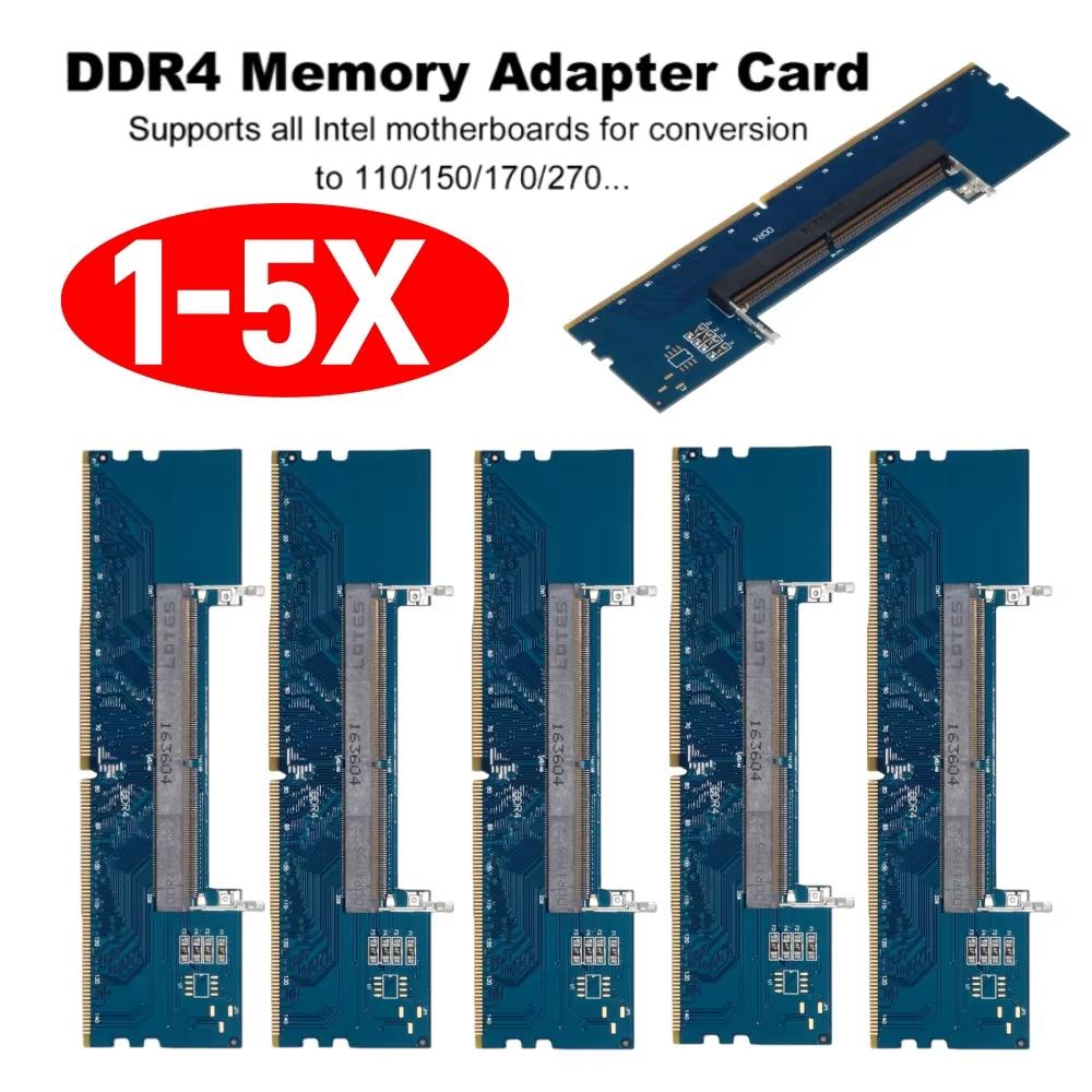 1-5PCS Laptop To Desktop SO-DIMM To PC DIMM Card DDR4 Memory RAM Memory Adapter Gaming Laptop RAM Connector Card Memory Stick