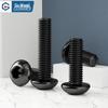 GUWANJI Hex Socket Flat Round Head Screws, Grade 10.9